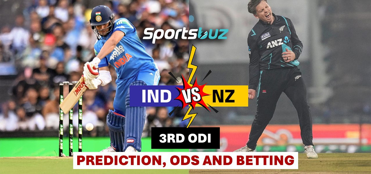IND vs NZ 3rd ODI cricket match prediction with odds, betting tips, team analysis and live match ins